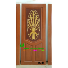 ประตูไม้สักบานเดี่ยว รหัส D246